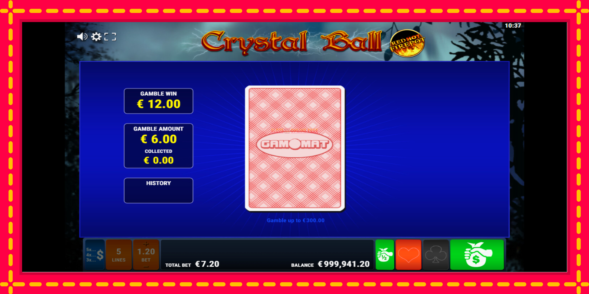 Crystal Ball Red Hot Firepot - spēļu automāts ar modernu grafiku