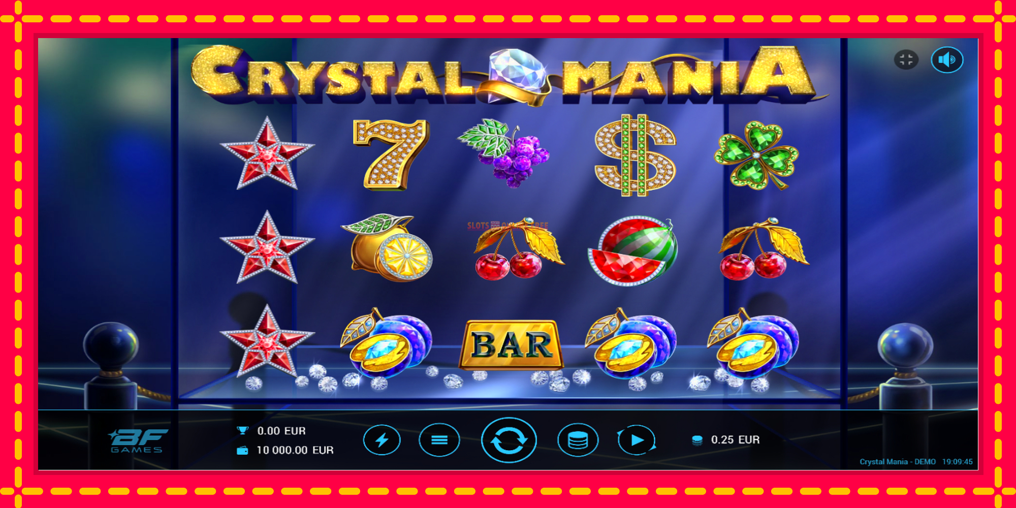 Crystal Mania - spēļu automāts ar modernu grafiku