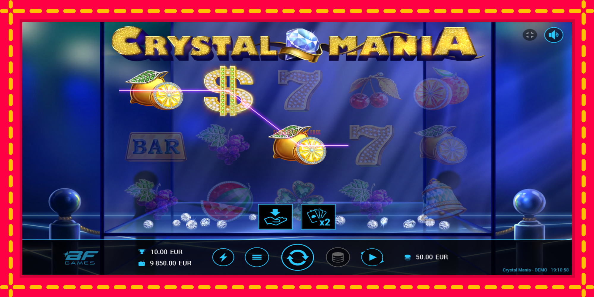 Crystal Mania - spēļu automāts ar modernu grafiku