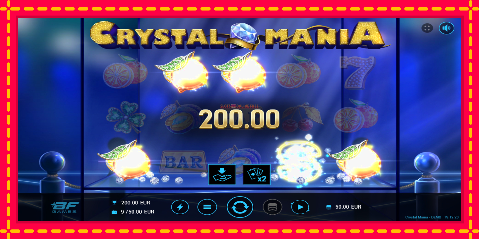 Crystal Mania - spēļu automāts ar modernu grafiku