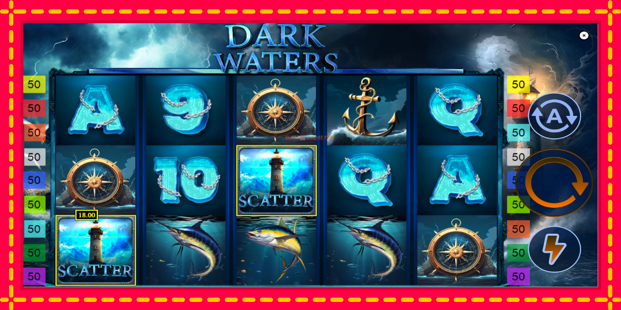 Dark Waters - spēļu automāts ar modernu grafiku