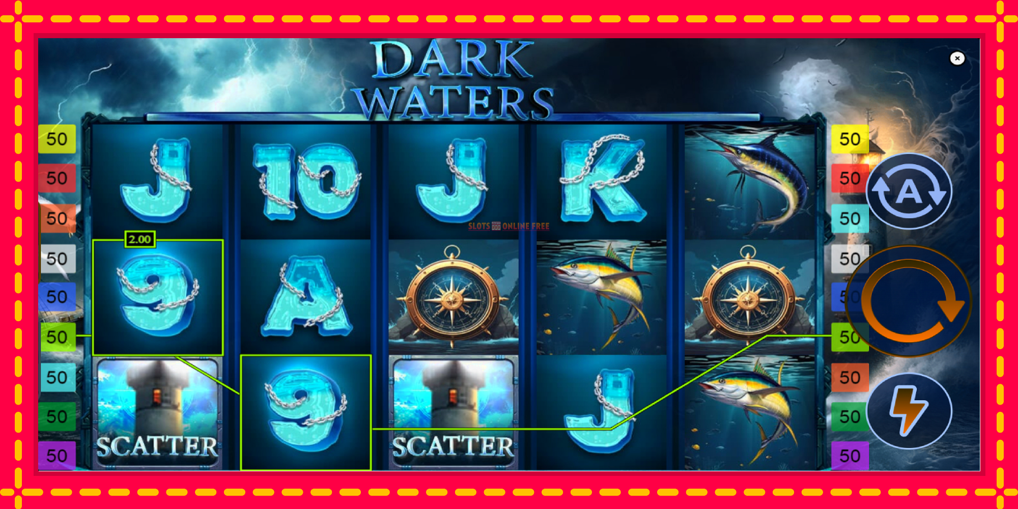 Dark Waters - spēļu automāts ar modernu grafiku