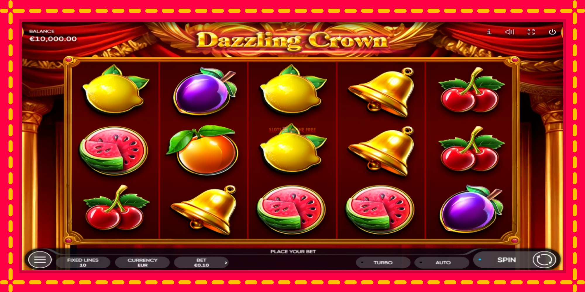 Dazzling Crown - spēļu automāts ar modernu grafiku