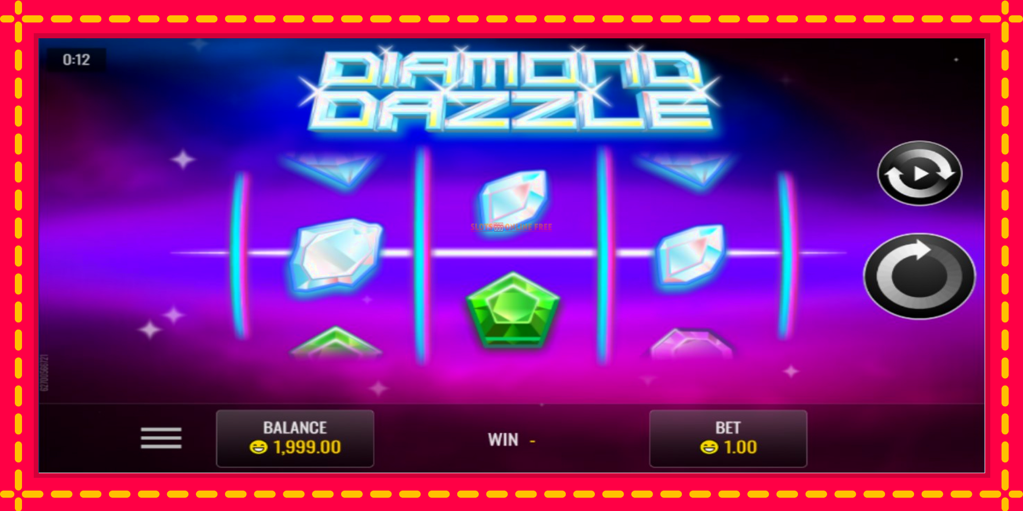 Diamond Dazzle - spēļu automāts ar modernu grafiku