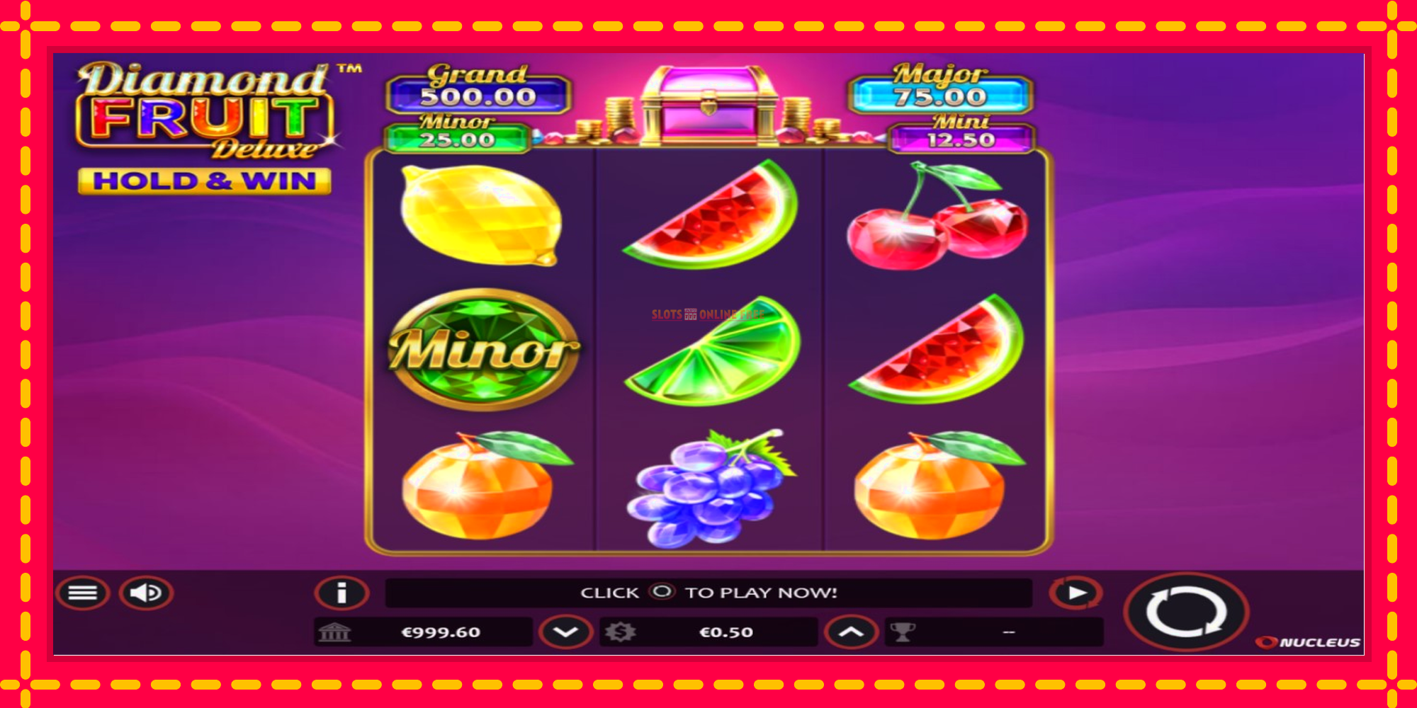 Diamond Fruit Deluxe - spēļu automāts ar modernu grafiku