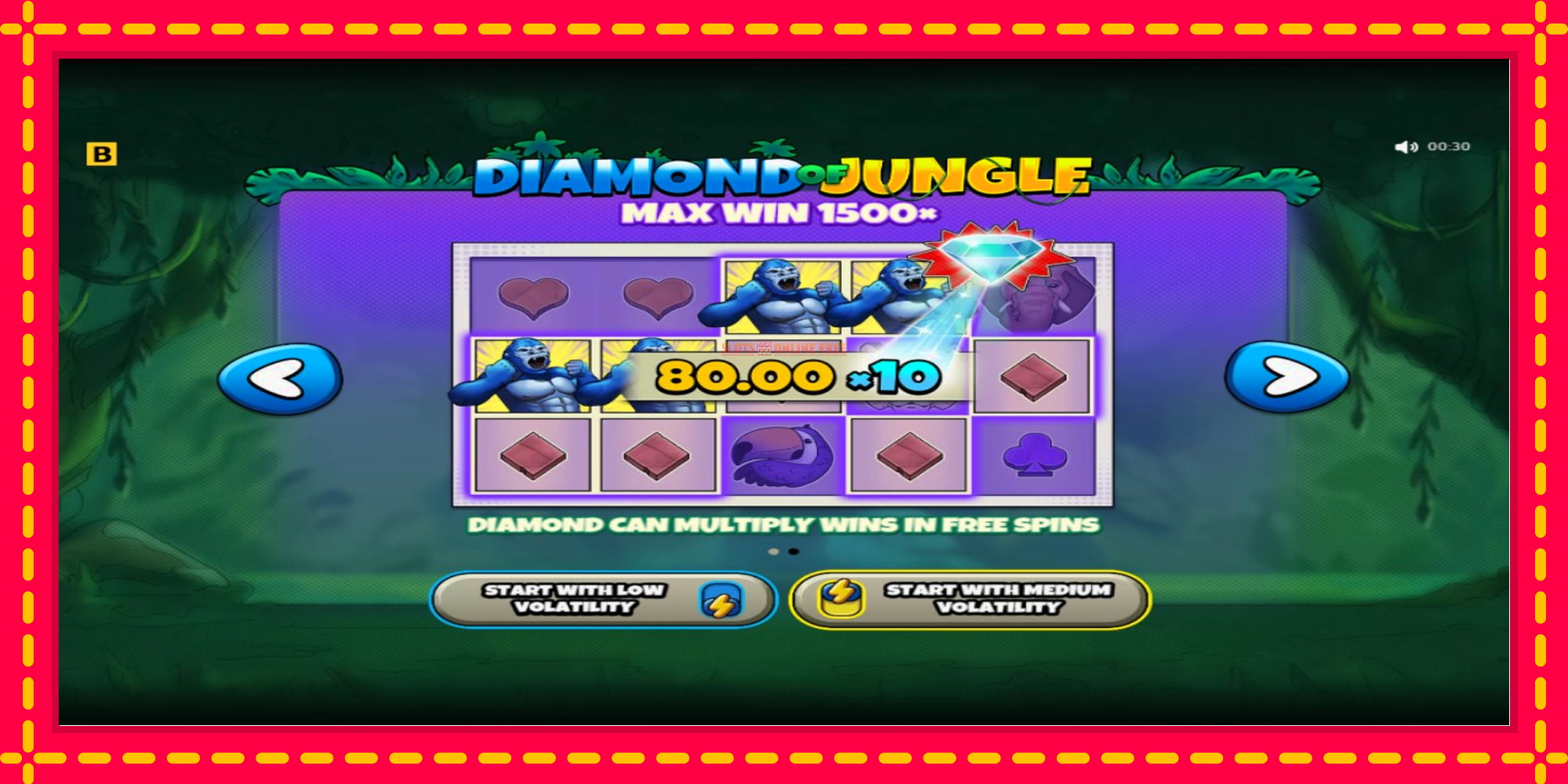 Diamond of Jungle - spēļu automāts ar modernu grafiku