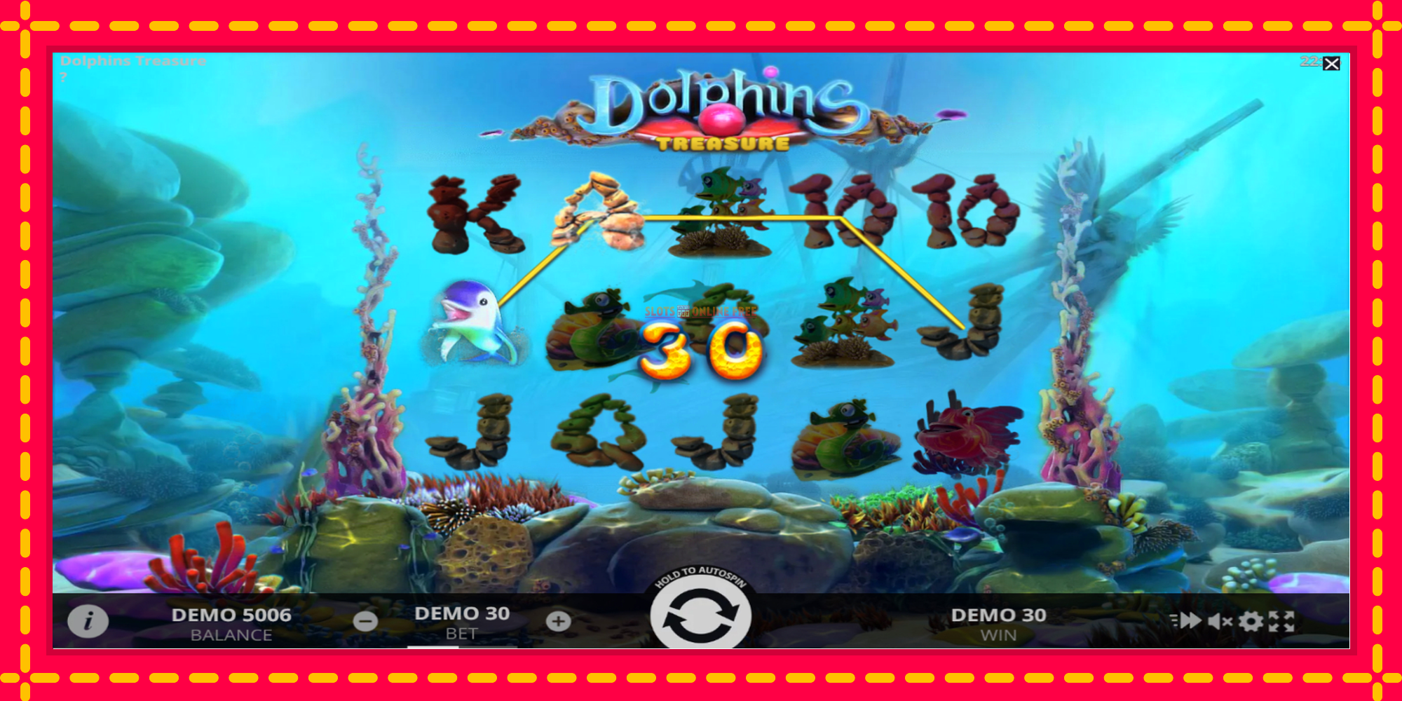 Dolphins Treasure - spēļu automāts ar modernu grafiku