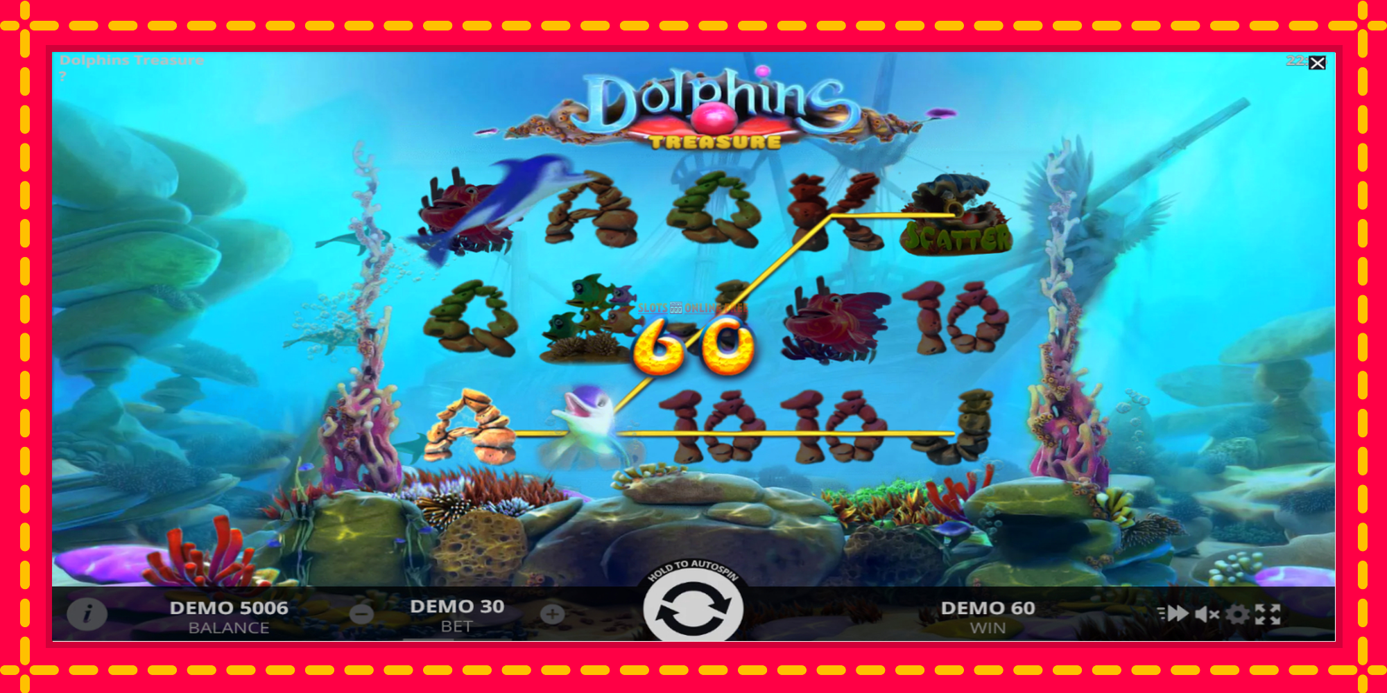 Dolphins Treasure - spēļu automāts ar modernu grafiku