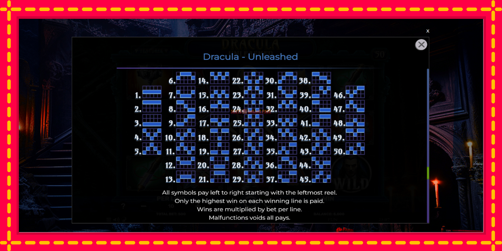 Dracula - Unleashed - spēļu automāts ar modernu grafiku