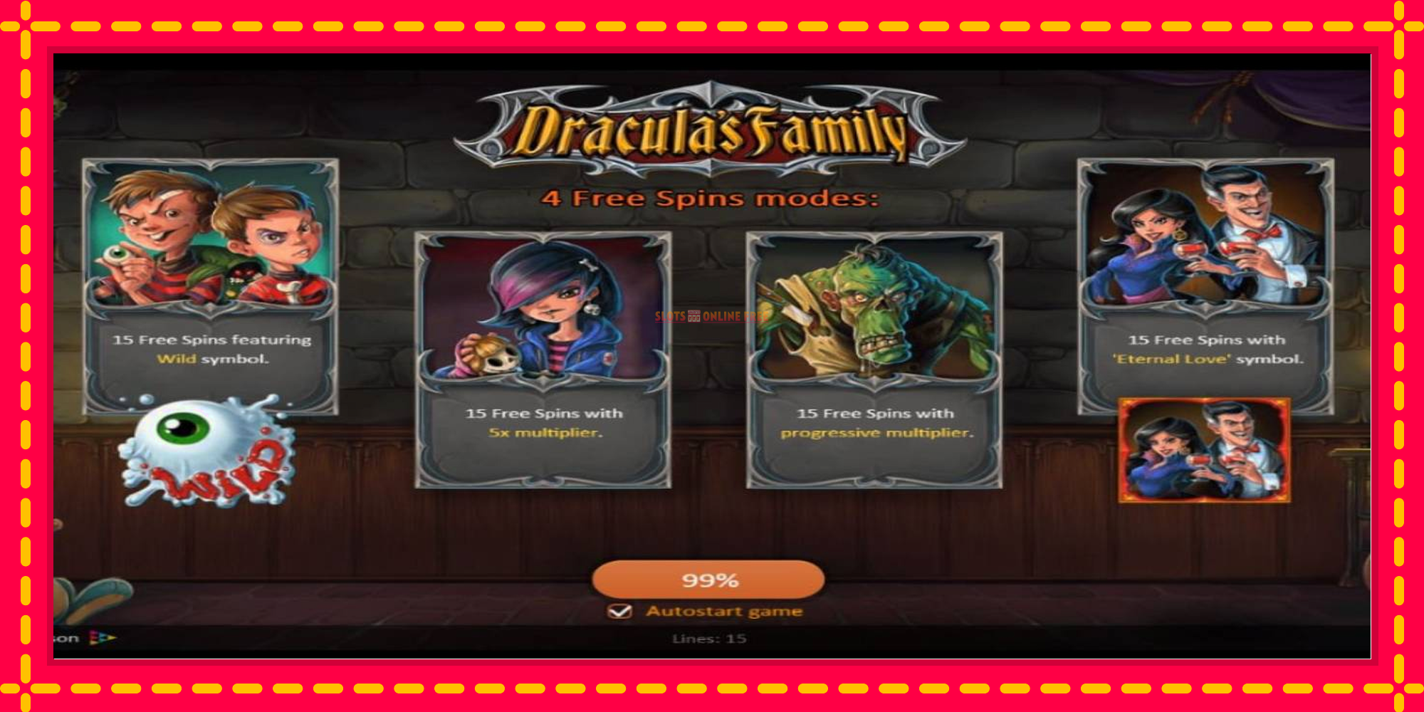 Dracula’s Family - spēļu automāts ar modernu grafiku