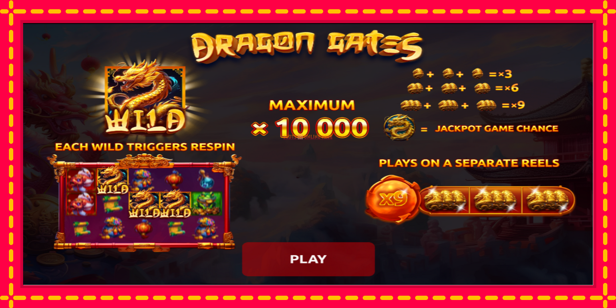 Dragon Gates - spēļu automāts ar modernu grafiku