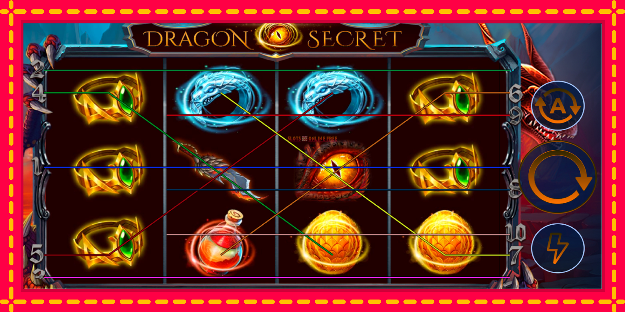 Dragon Secret - spēļu automāts ar modernu grafiku