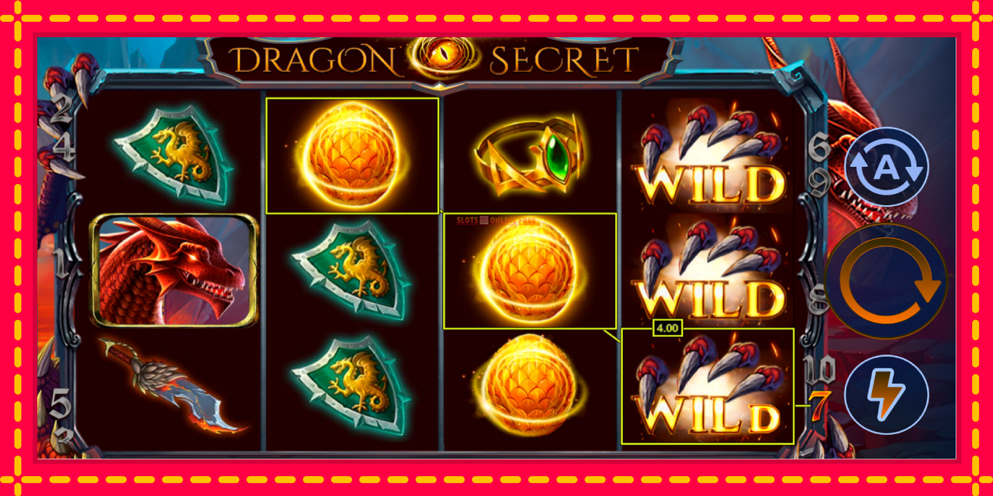 Dragon Secret - spēļu automāts ar modernu grafiku