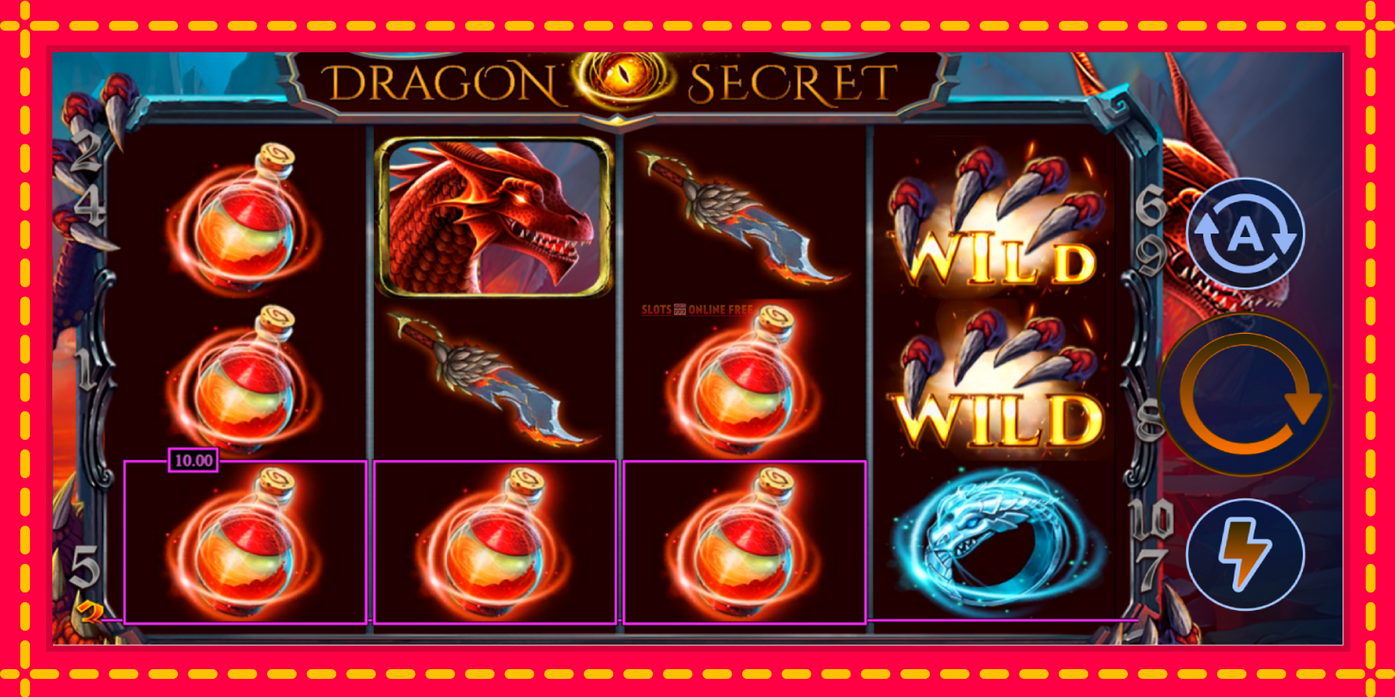 Dragon Secret - spēļu automāts ar modernu grafiku