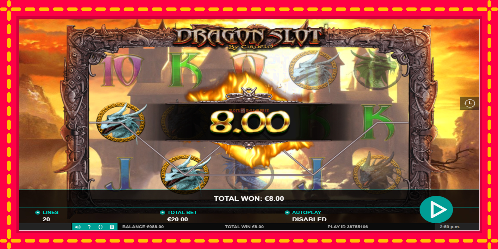 Dragon Slot - spēļu automāts ar modernu grafiku