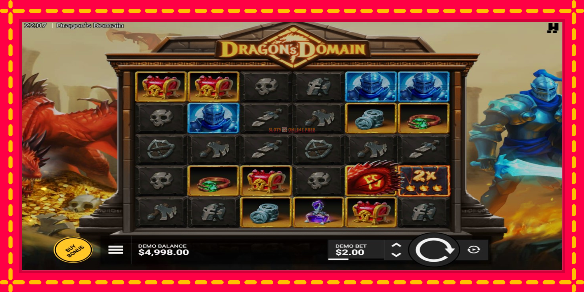 Dragons Domain - spēļu automāts ar modernu grafiku