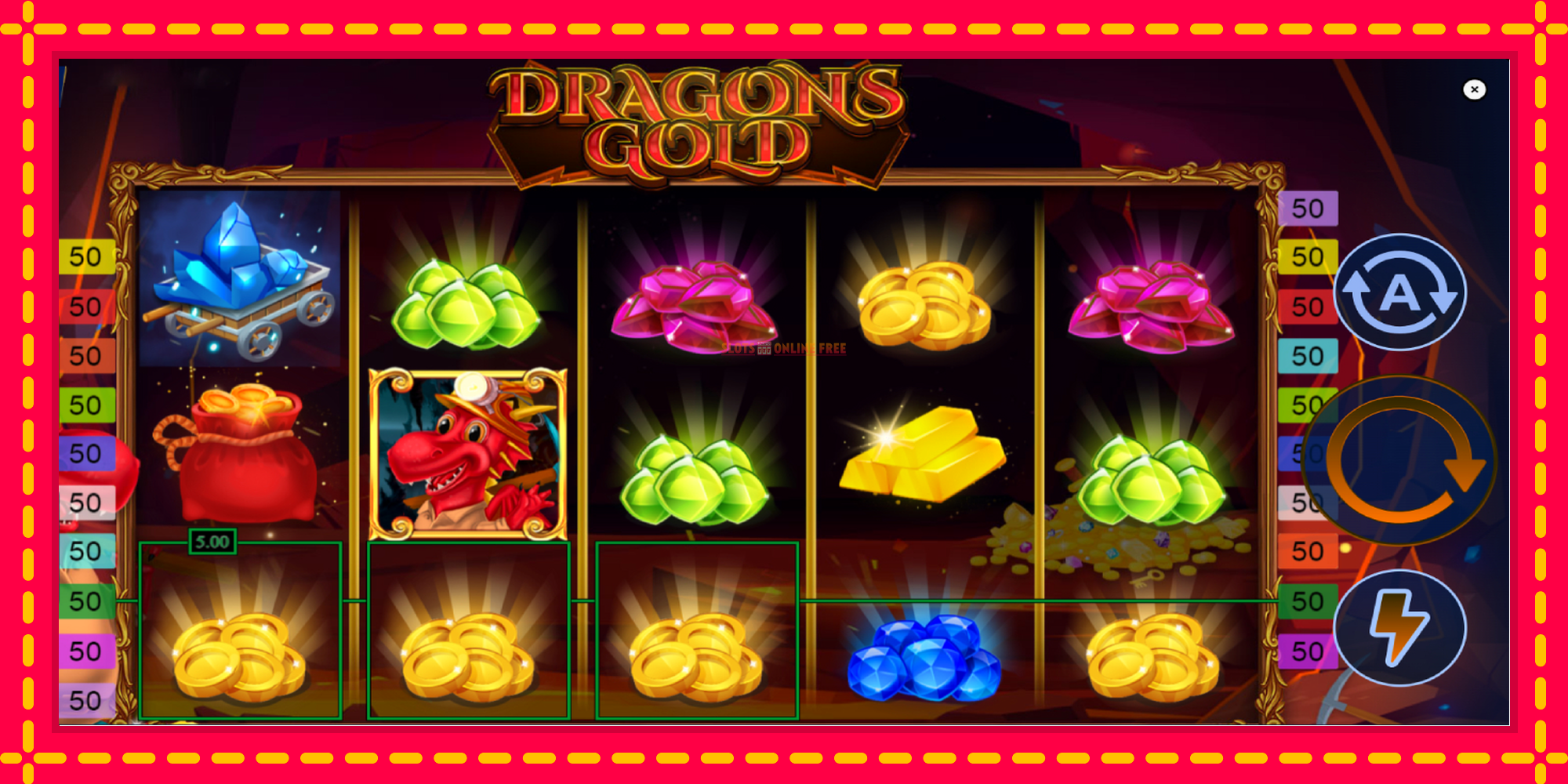 Dragons Gold SL - spēļu automāts ar modernu grafiku