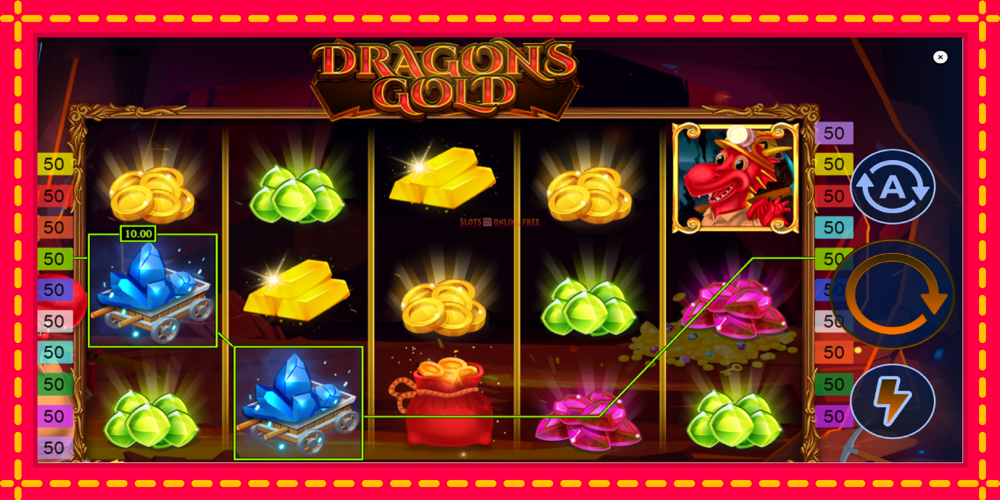 Dragons Gold SL - spēļu automāts ar modernu grafiku