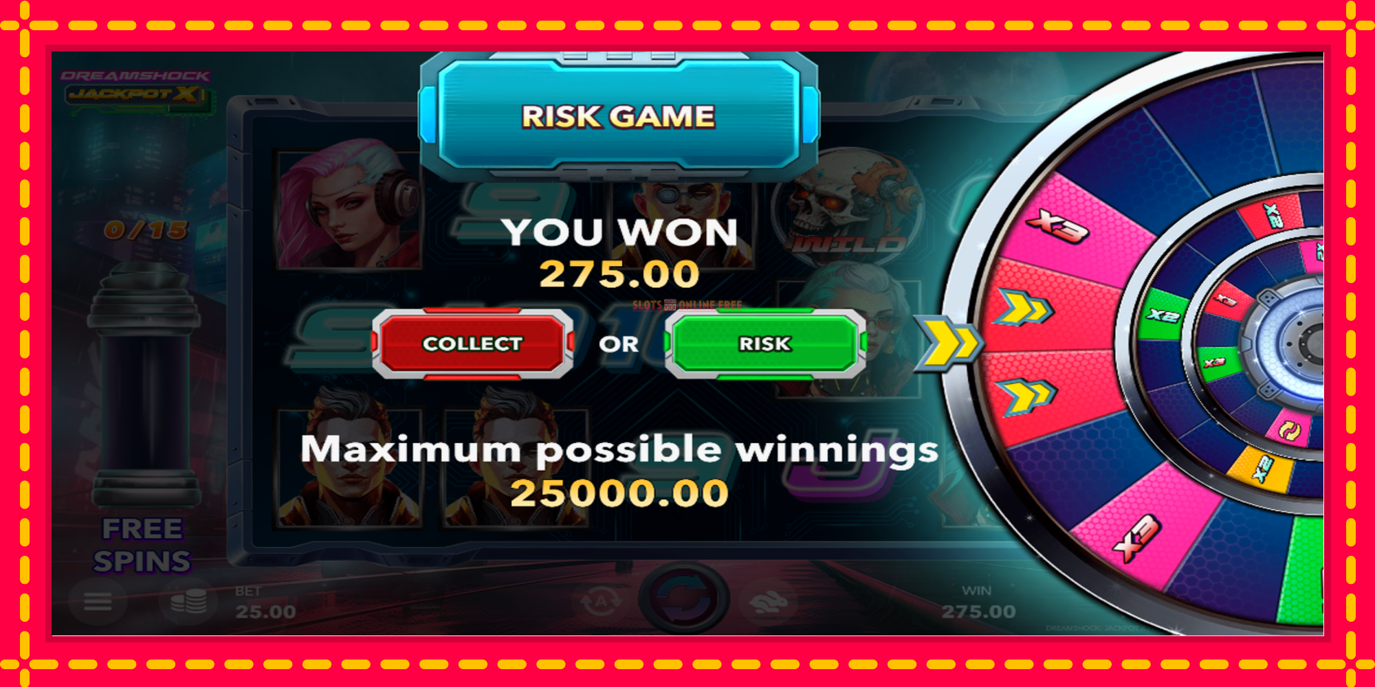 Dreamshock: Jackpot X - spēļu automāts ar modernu grafiku