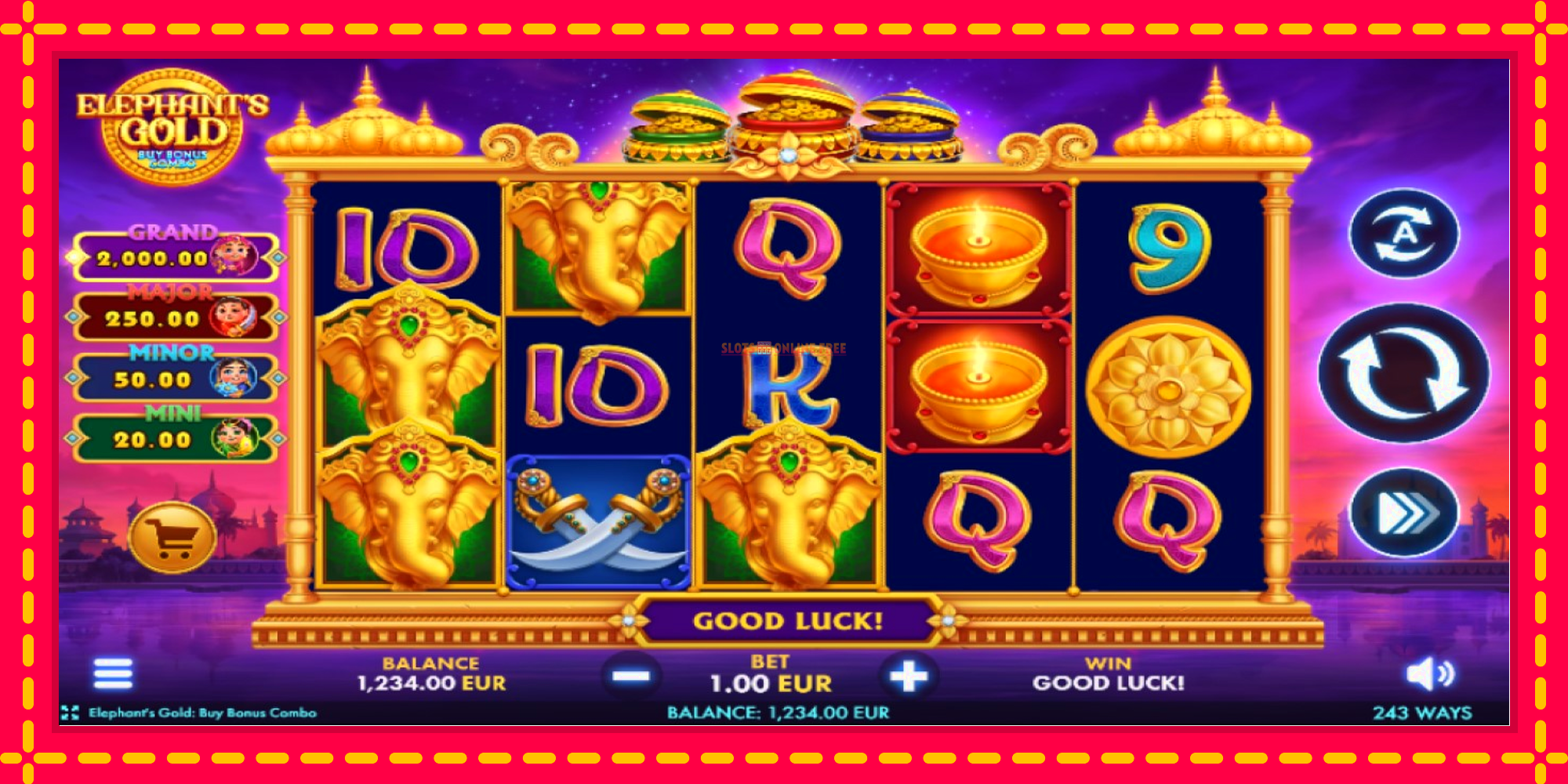 Elephants Gold Buy Bonus Combo - spēļu automāts ar modernu grafiku