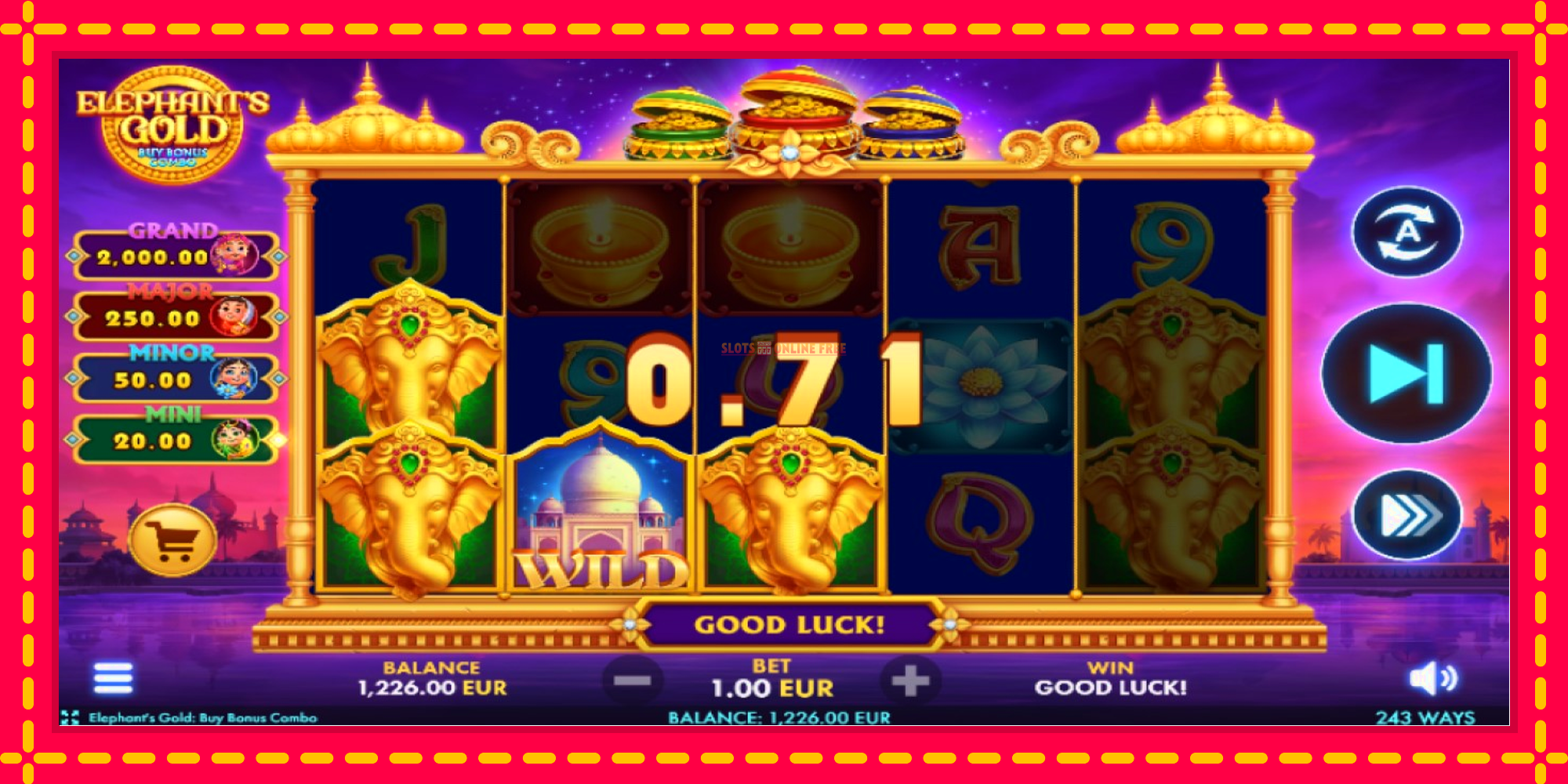 Elephants Gold Buy Bonus Combo - spēļu automāts ar modernu grafiku