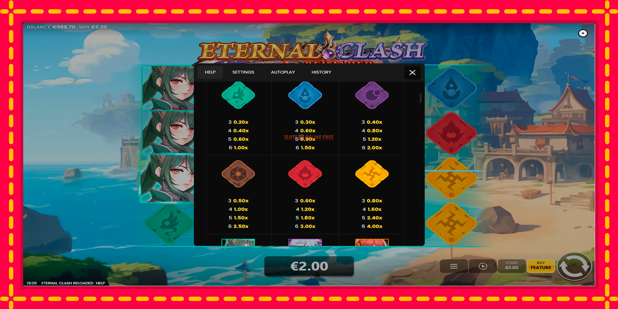 Eternal Clash Reloaded - spēļu automāts ar modernu grafiku