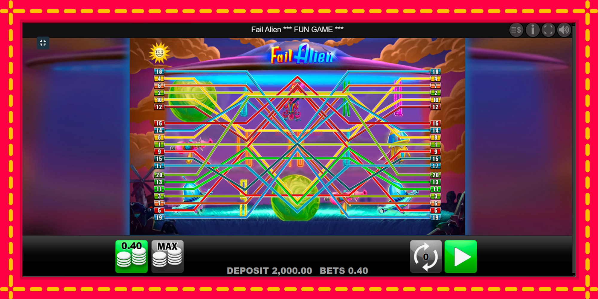 Fail Alien - spēļu automāts ar modernu grafiku