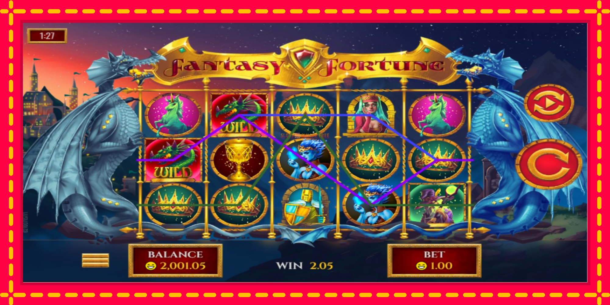 Fantasy Fortune - spēļu automāts ar modernu grafiku