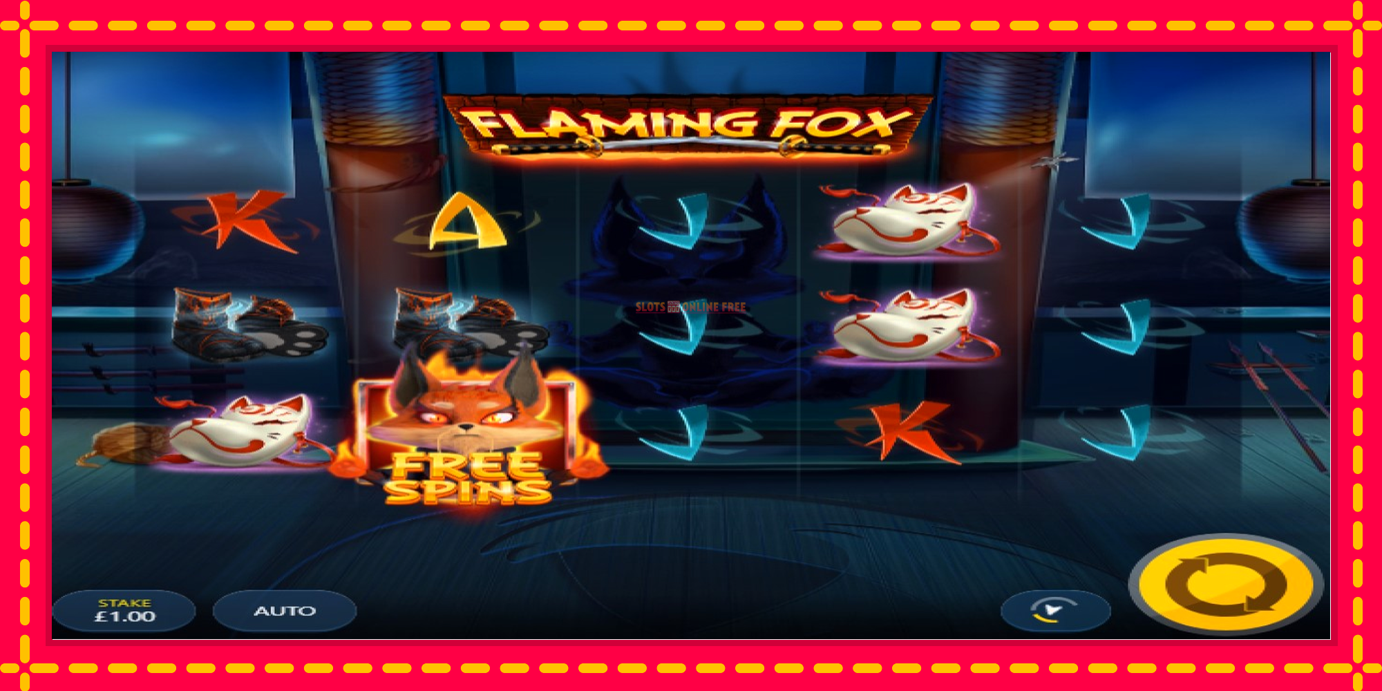 Flaming Fox - spēļu automāts ar modernu grafiku