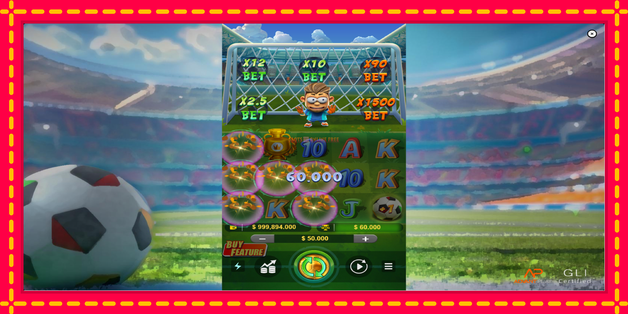 Football Fever - spēļu automāts ar modernu grafiku