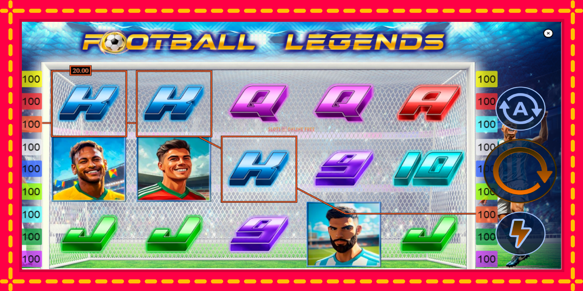 Football Legends - spēļu automāts ar modernu grafiku