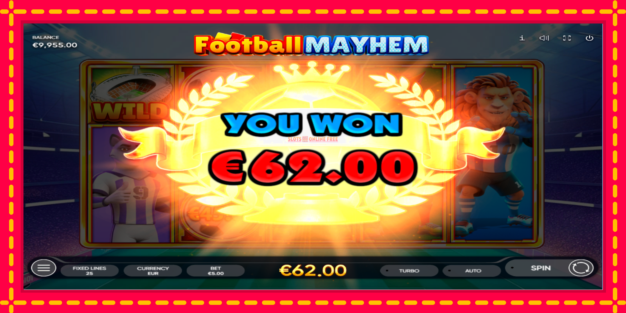 Football Mayhem - spēļu automāts ar modernu grafiku