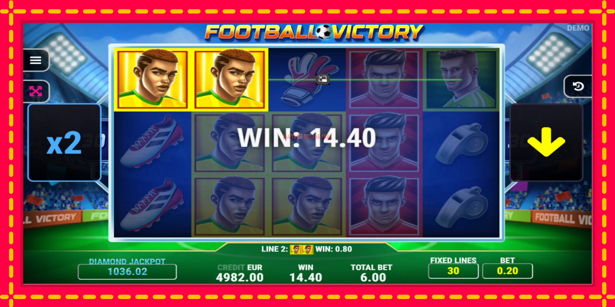 Football Victory - spēļu automāts ar modernu grafiku