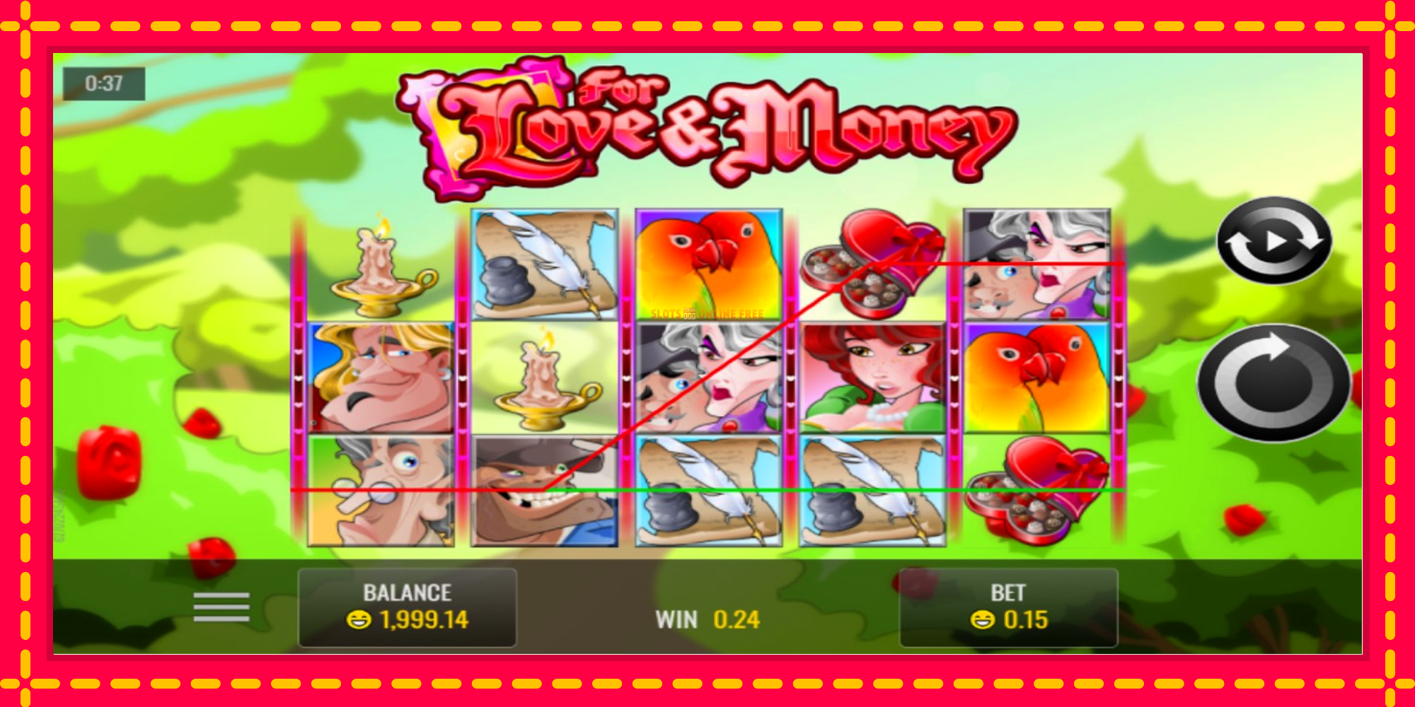 For Love and Money - spēļu automāts ar modernu grafiku