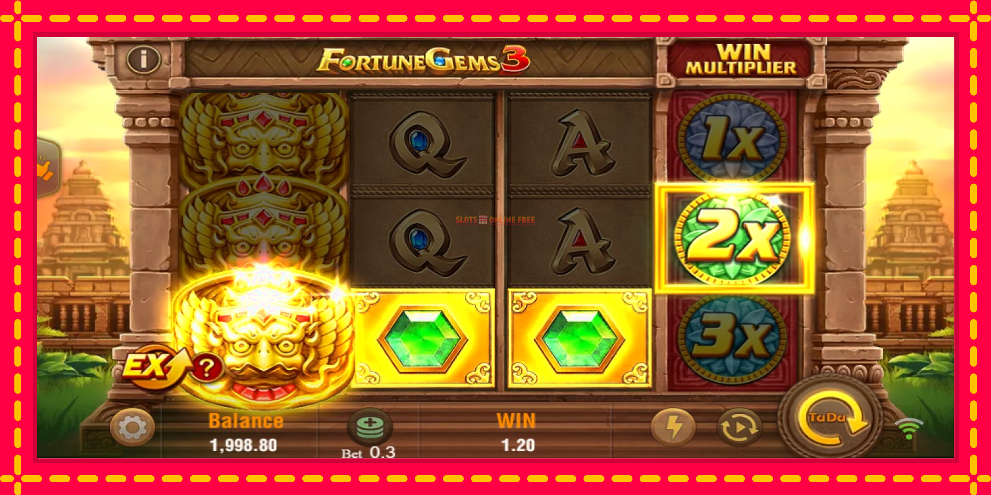 Fortune Gems 3 - spēļu automāts ar modernu grafiku