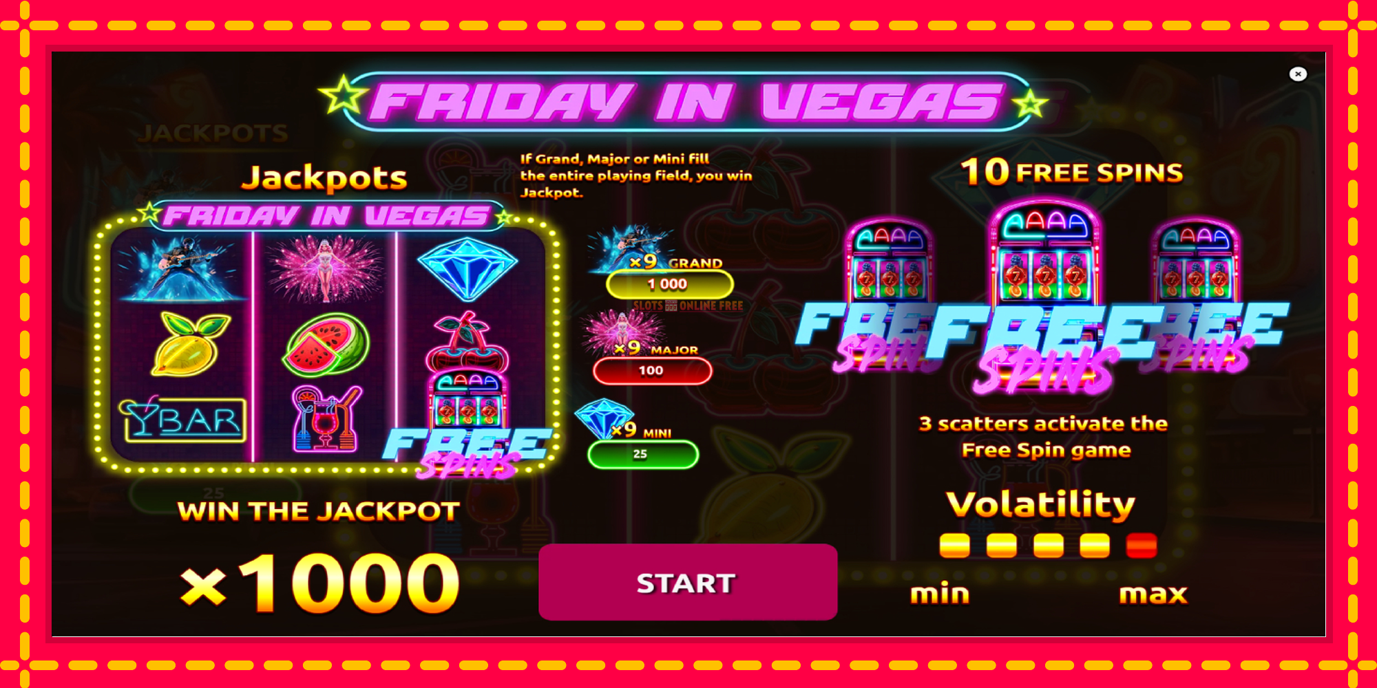 Friday in Vegas - spēļu automāts ar modernu grafiku