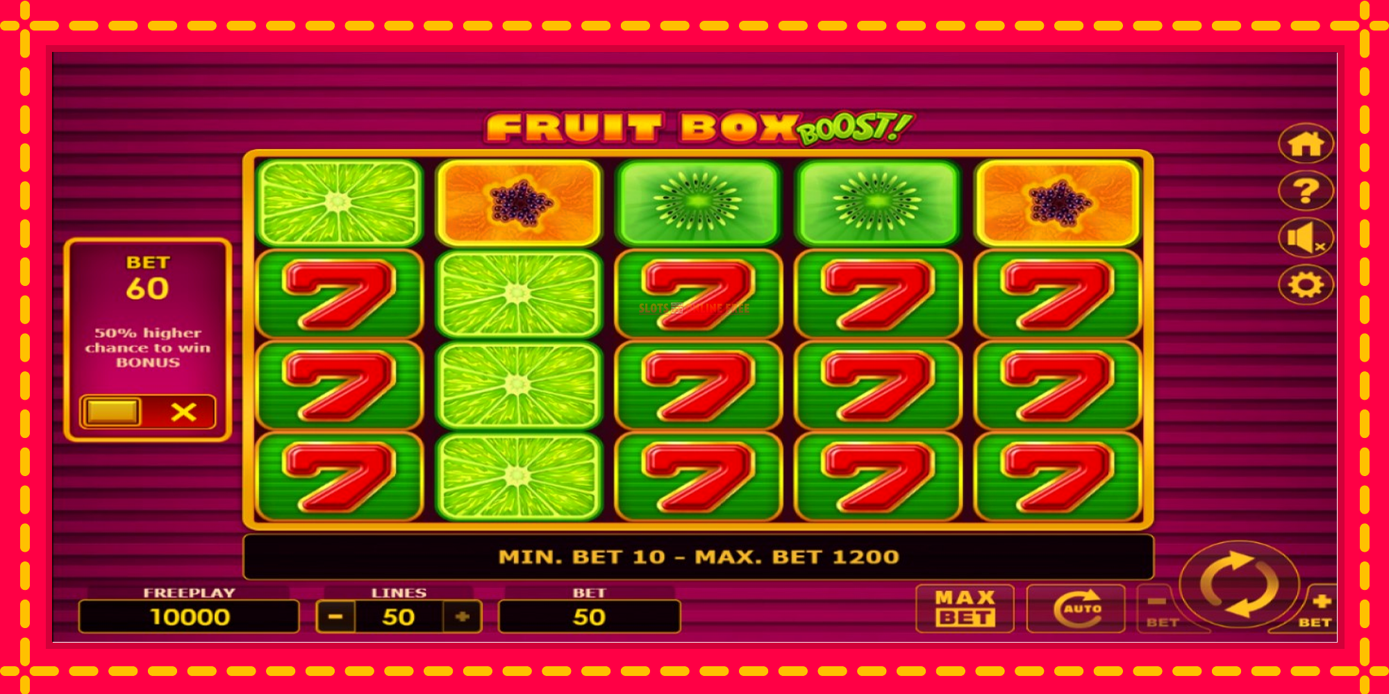 Fruit Box Boost! - spēļu automāts ar modernu grafiku