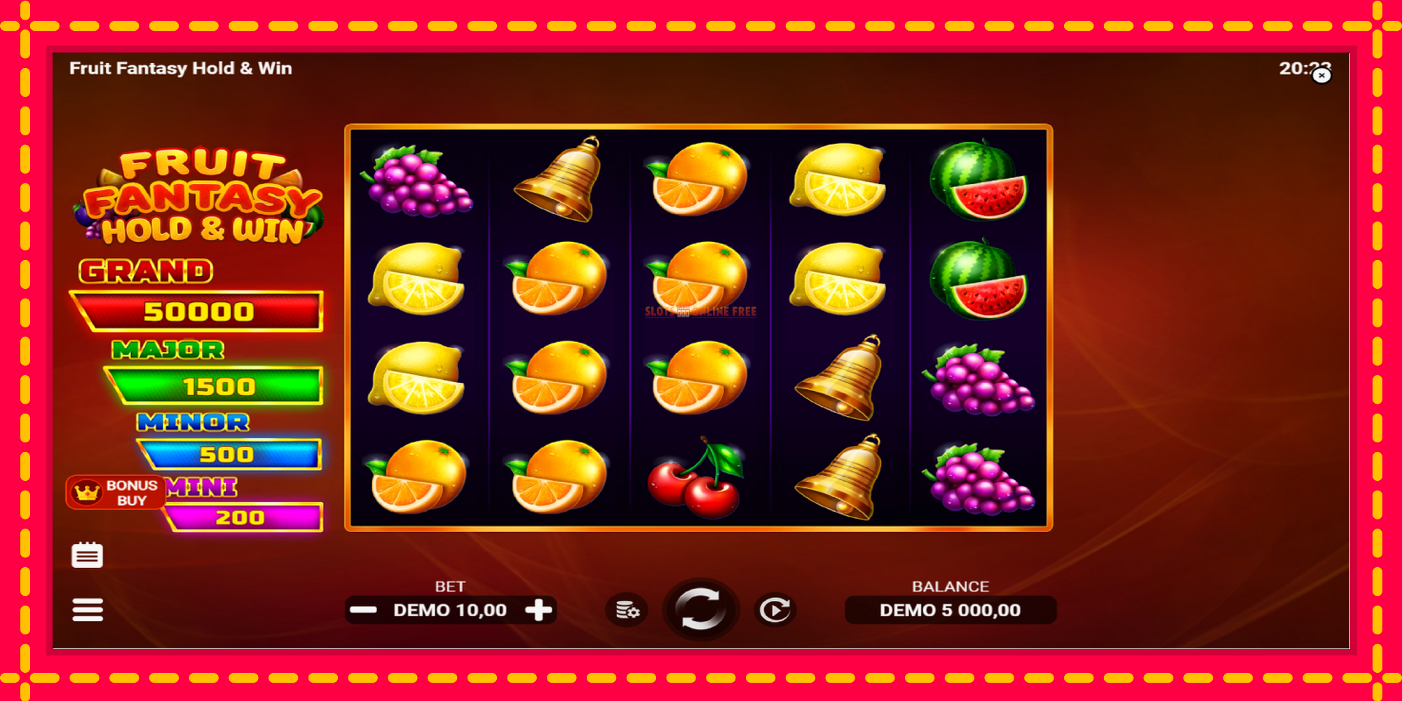 Fruit Fantasy Hold & Win - spēļu automāts ar modernu grafiku