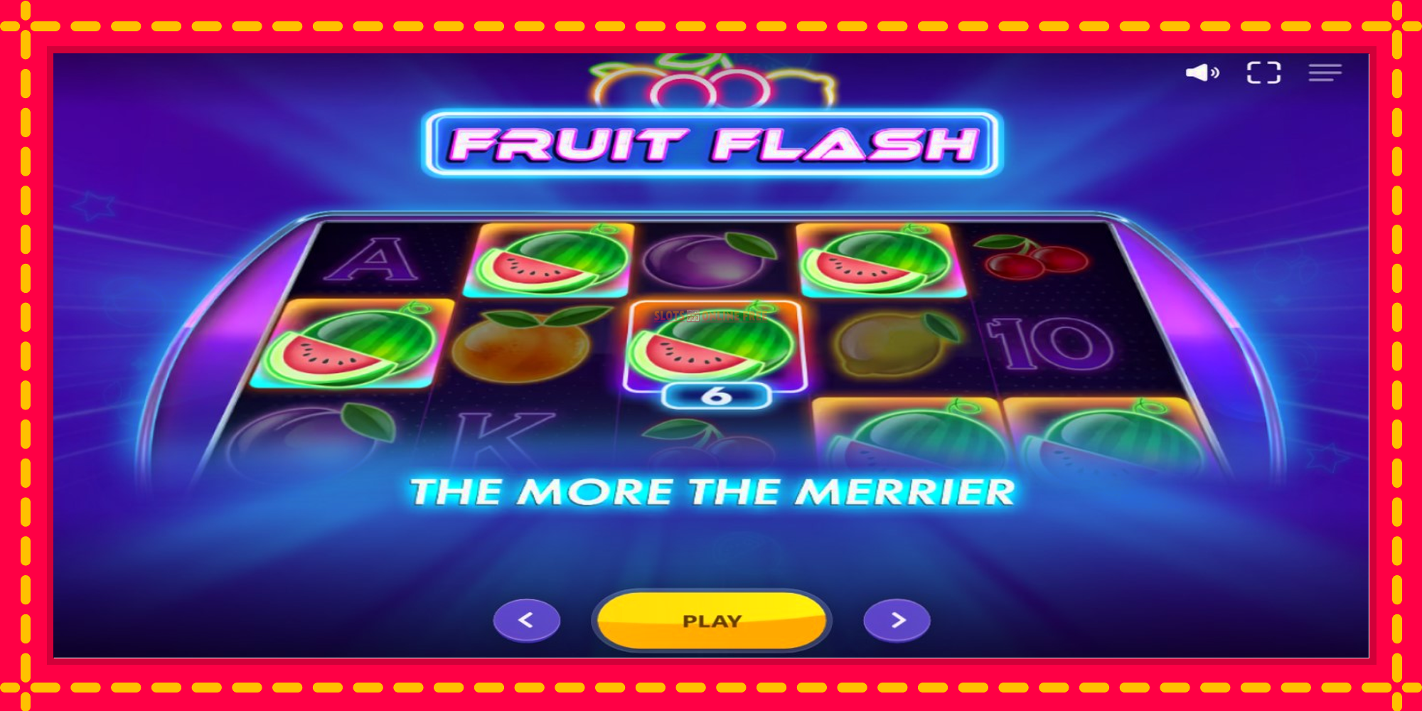 Fruit Flash - spēļu automāts ar modernu grafiku