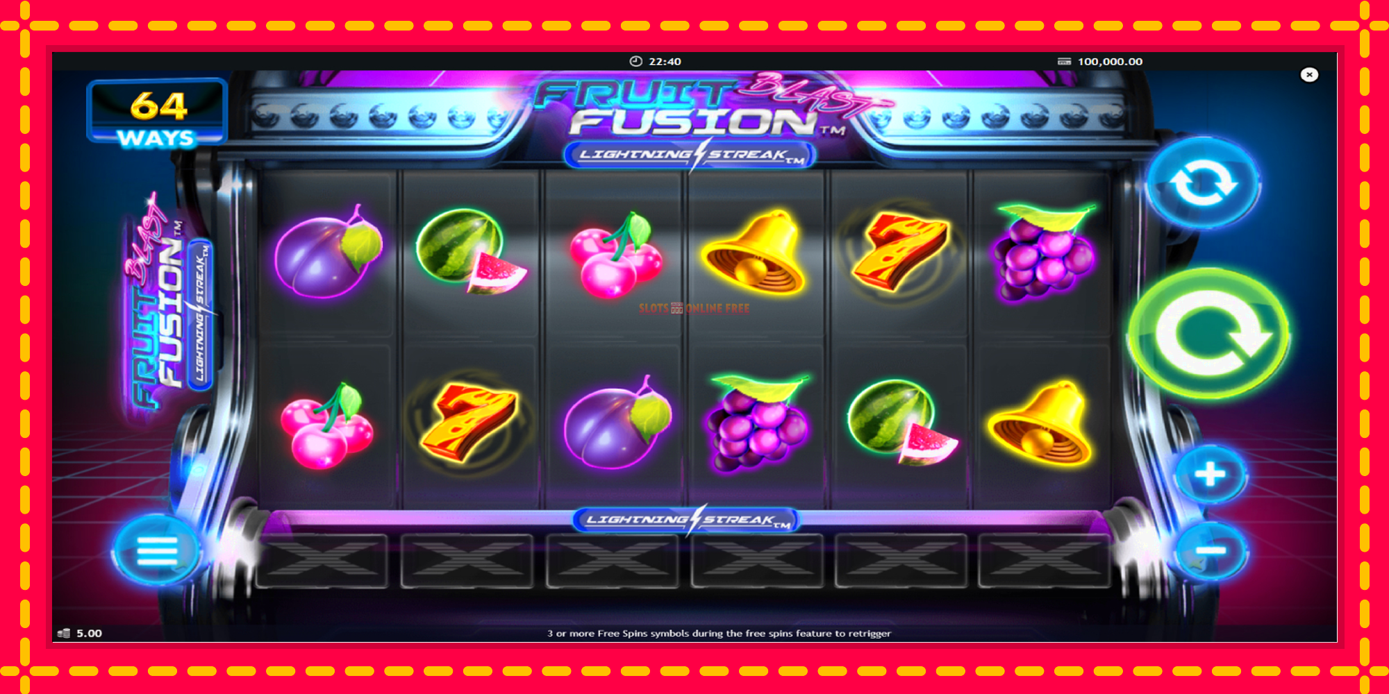 Fruit Fusion Blast Lightning Reels - spēļu automāts ar modernu grafiku