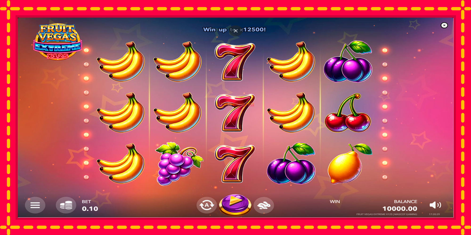 Fruit Vegas Extreme x125 - spēļu automāts ar modernu grafiku