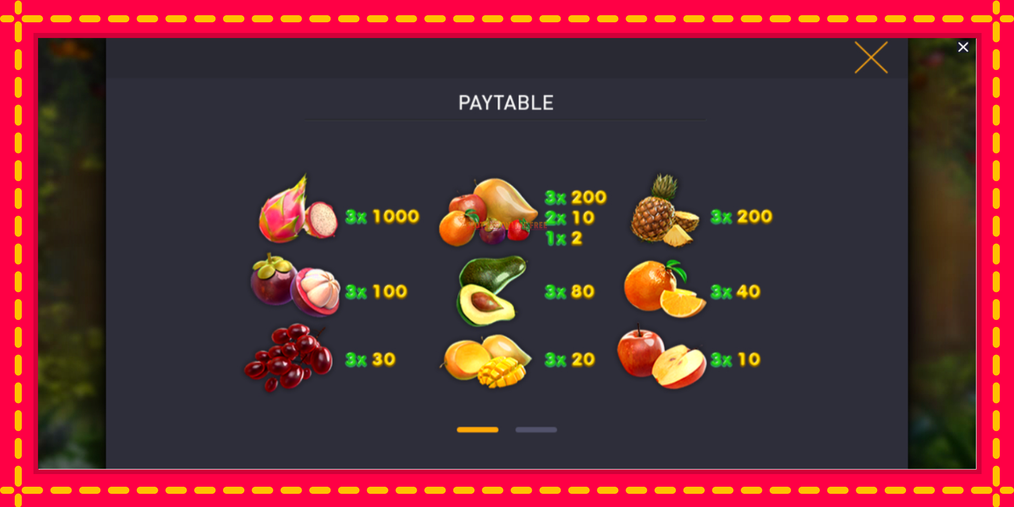 Fruitilicious - spēļu automāts ar modernu grafiku