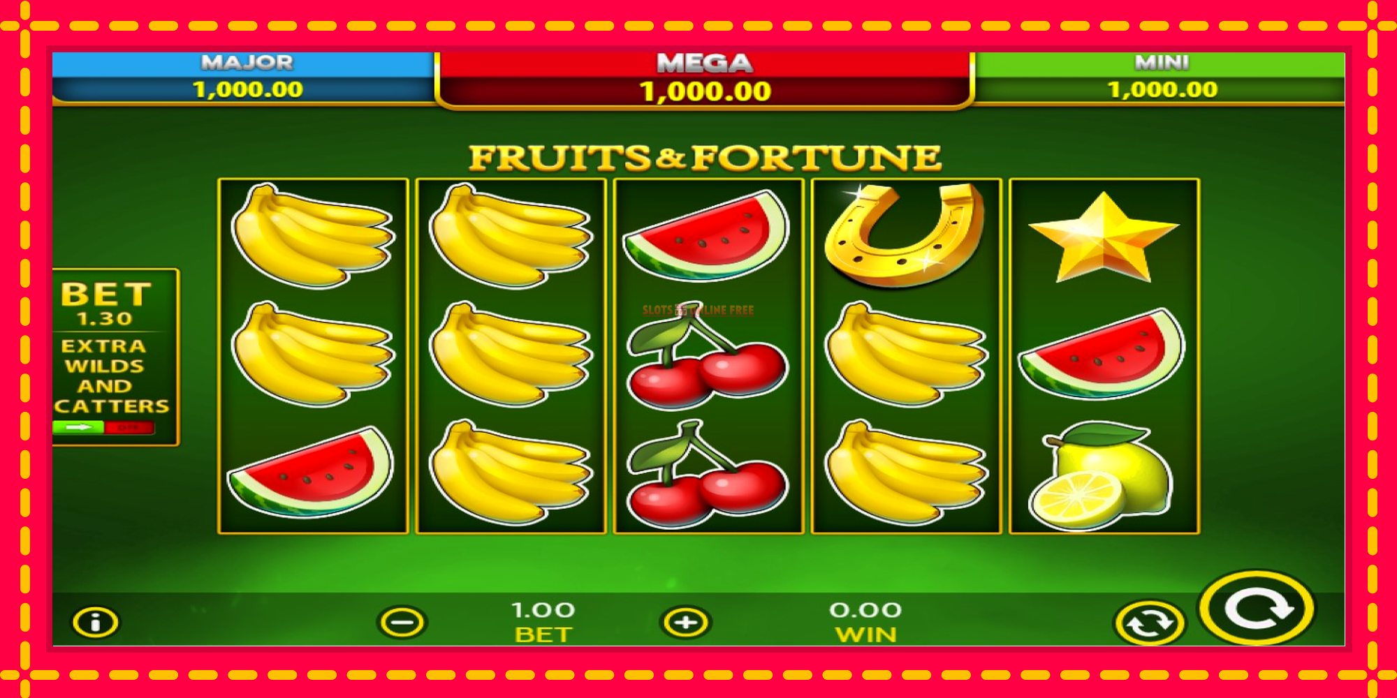 Fruits & Fortune - spēļu automāts ar modernu grafiku