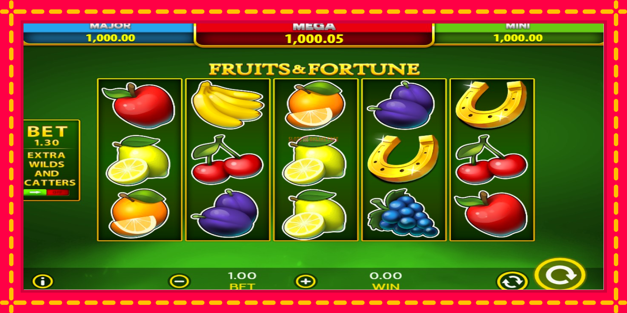 Fruits & Fortune - spēļu automāts ar modernu grafiku