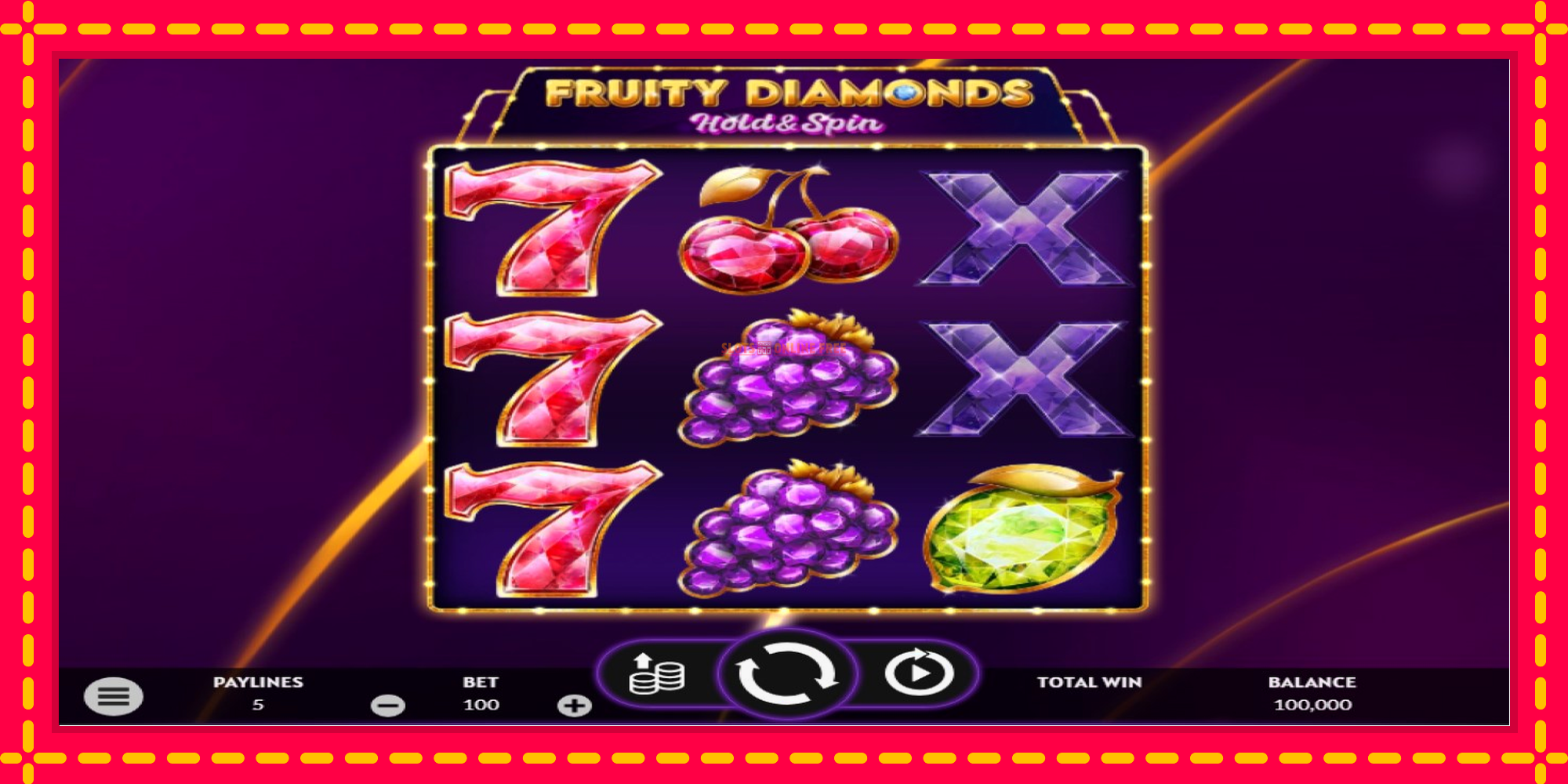 Fruity Diamonds - spēļu automāts ar modernu grafiku