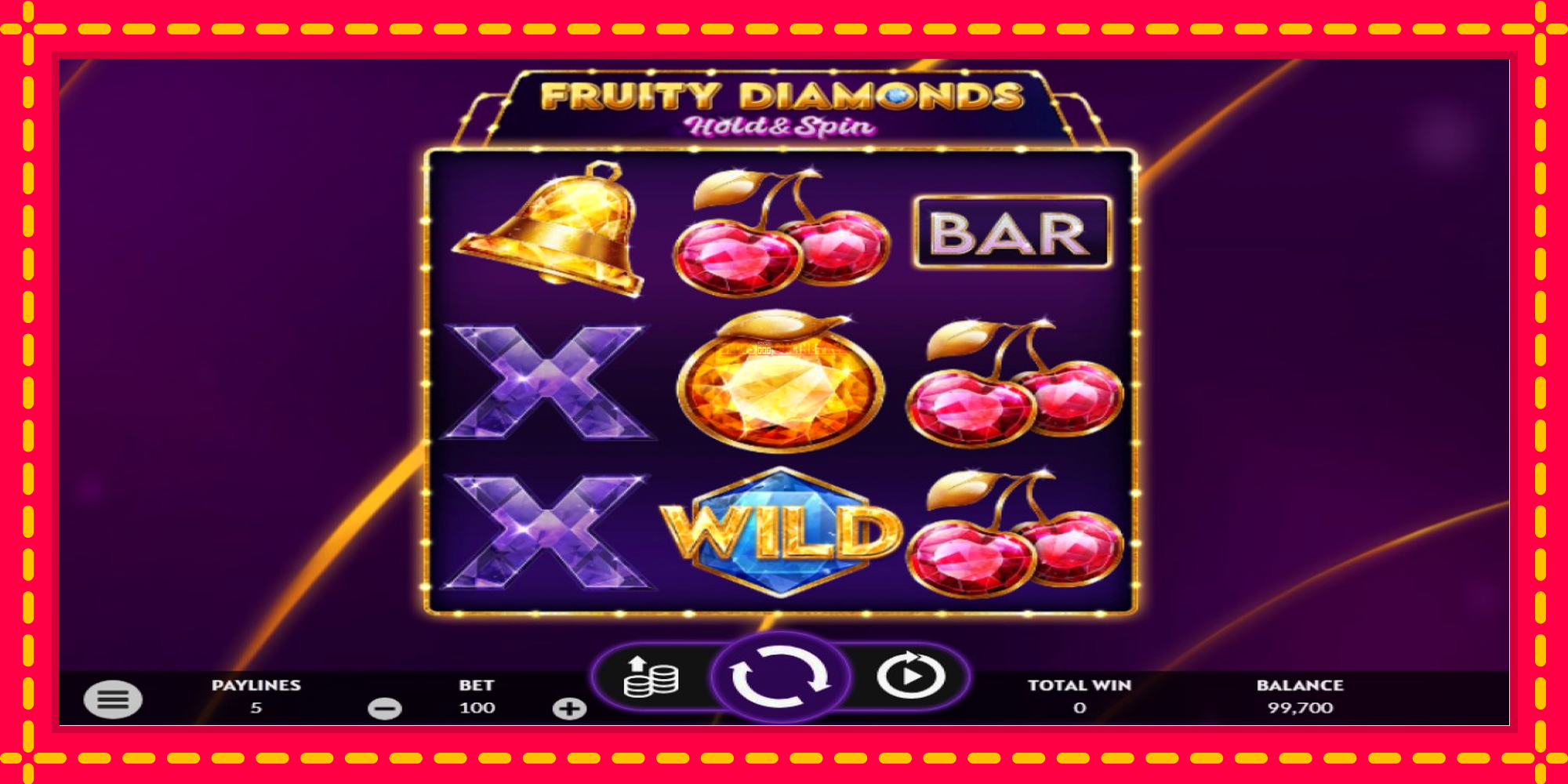 Fruity Diamonds - spēļu automāts ar modernu grafiku