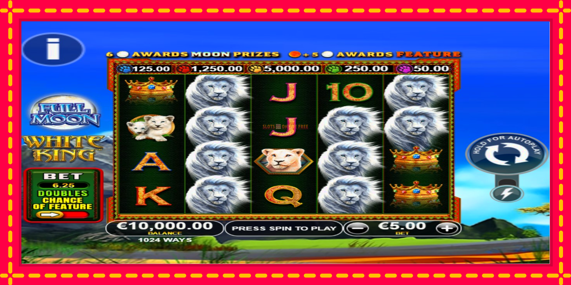 Full Moon: White King PowerPlay Jackpot - spēļu automāts ar modernu grafiku