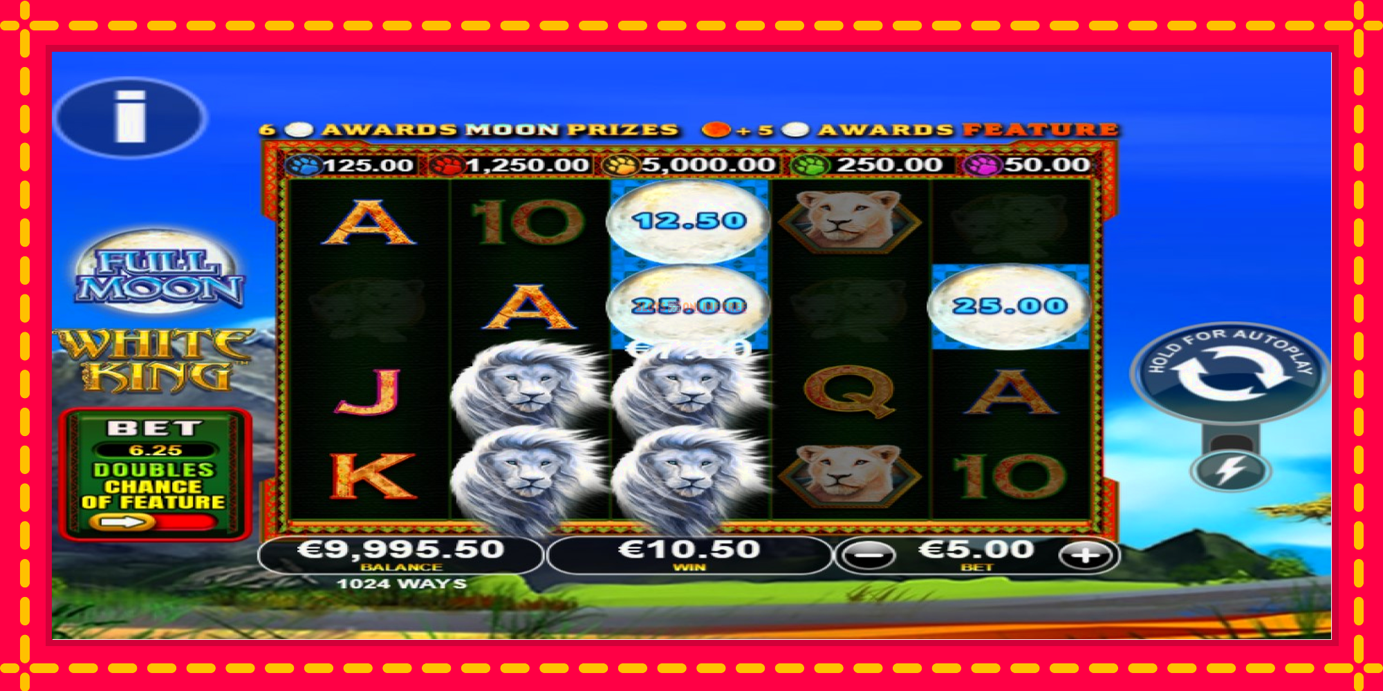 Full Moon: White King PowerPlay Jackpot - spēļu automāts ar modernu grafiku