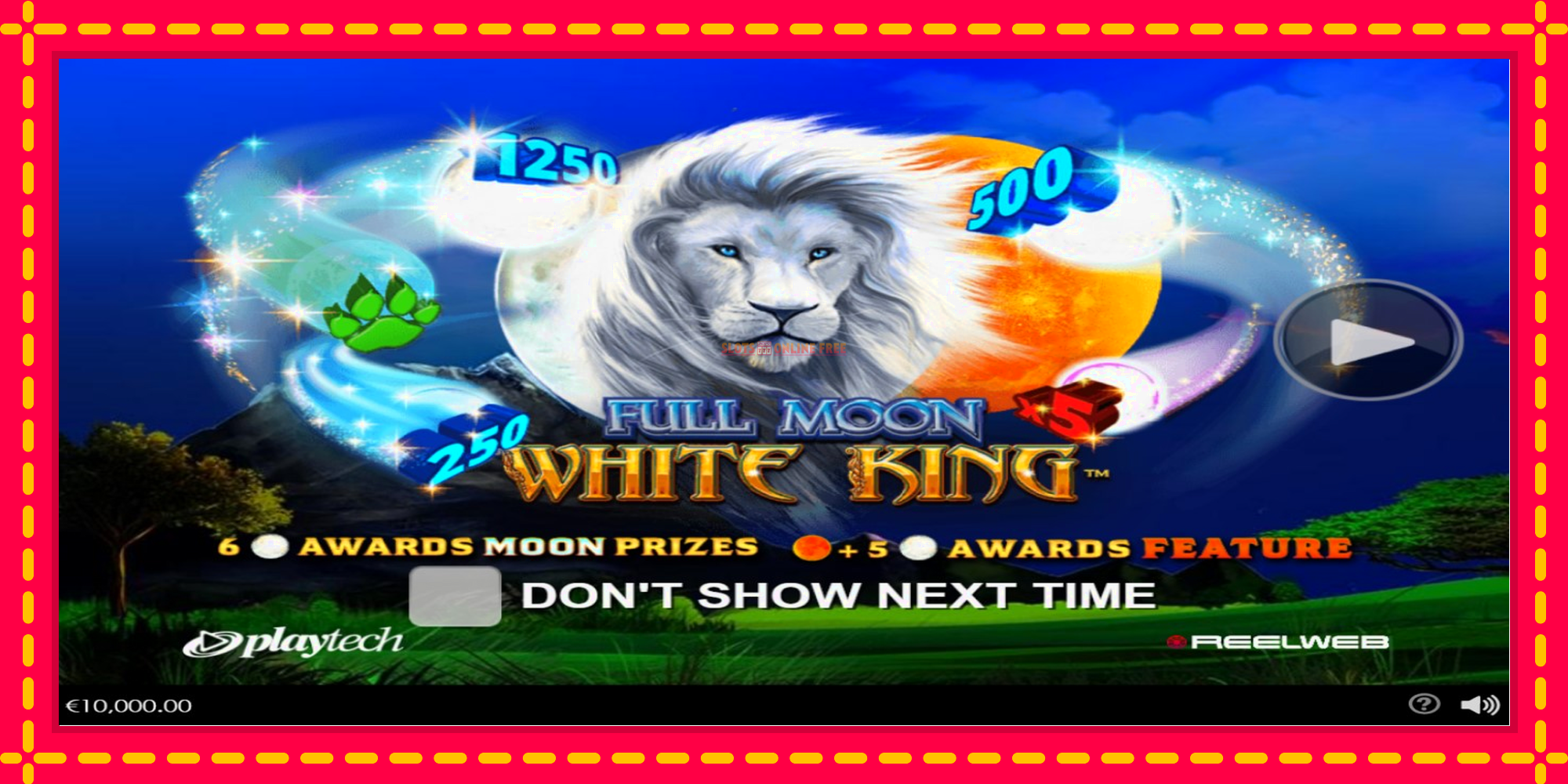 Full Moon: White King - spēļu automāts ar modernu grafiku