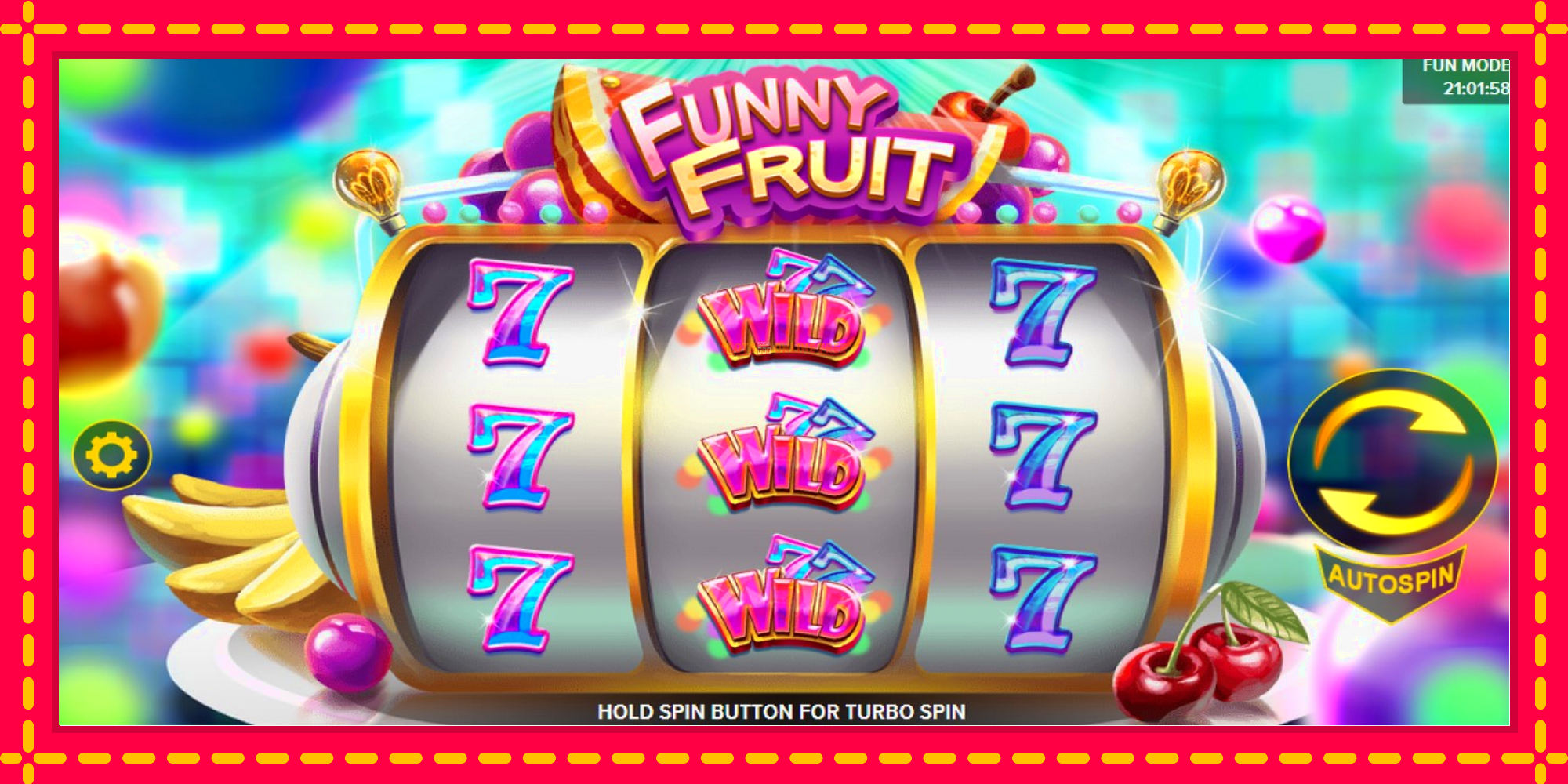 Funny Fruit - spēļu automāts ar modernu grafiku